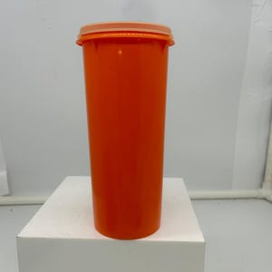 Vintage Tupperware Orange Handolier Pitcher Beverage Container With Spout Lid