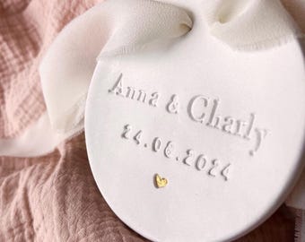 Coupelle à alliances en argile à personnaliser, porteur d’alliances, coussin à bagues