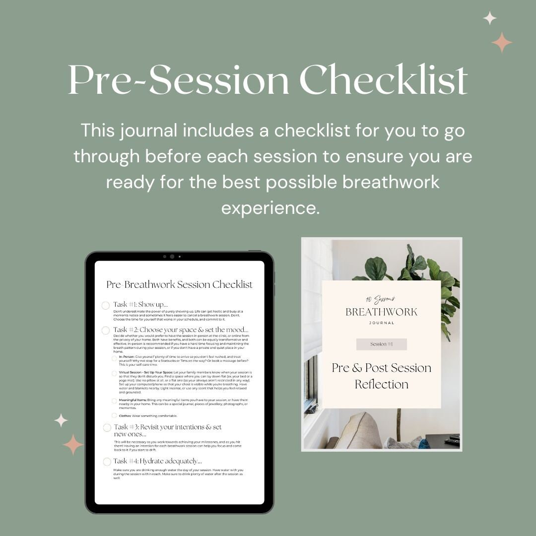 Breathwork Journal CANVA TEMPLATE &amp; PDF - Integration Support for ...