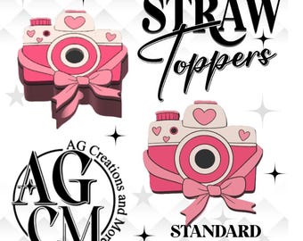 Trendy camera heart Topper, 3D Stl, 3mf file