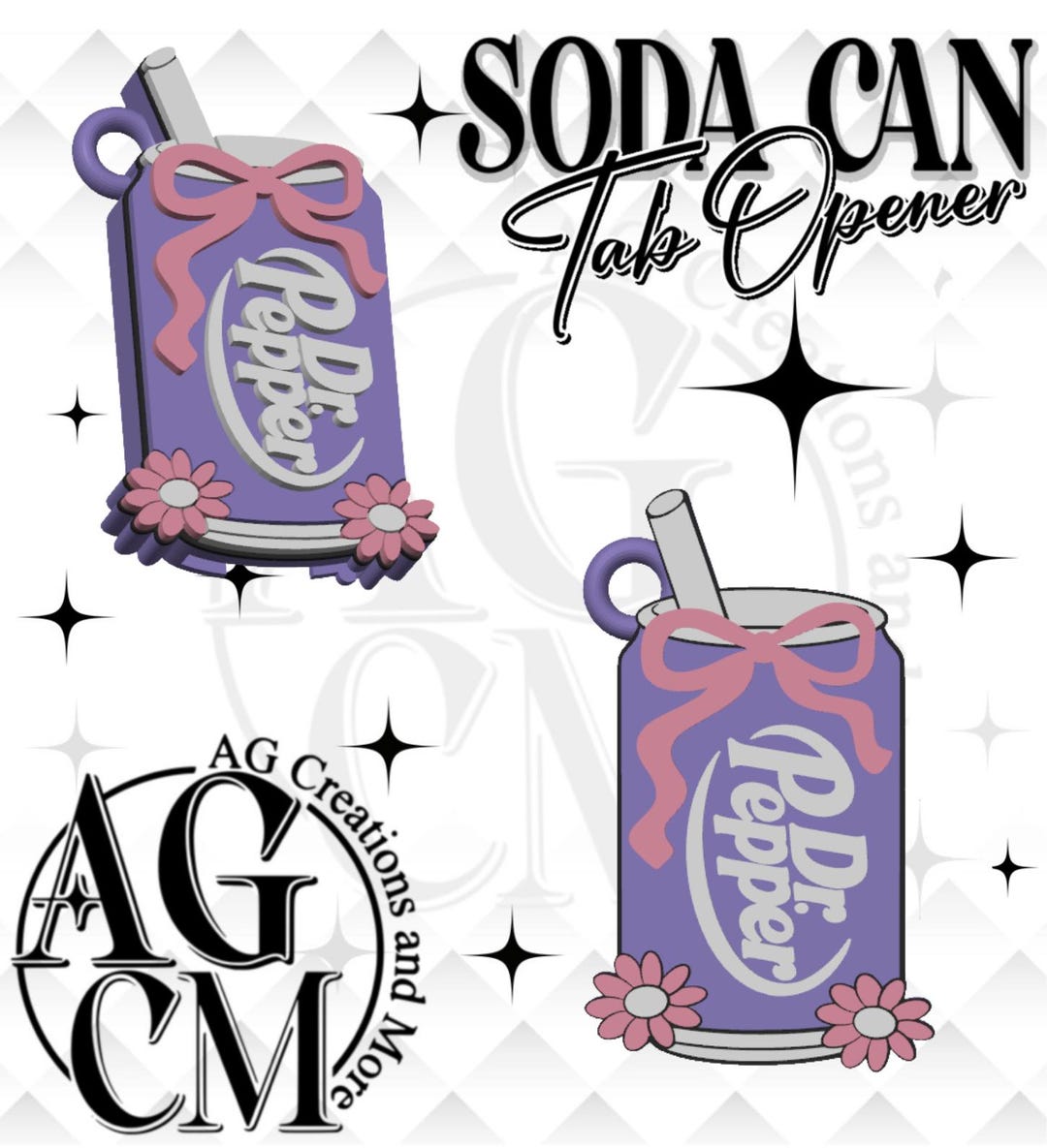 3D Cute Soda Tab Opener, STL, 3mf Files, Soda Can Opener - Etsy
