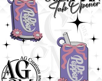 3D Cute Soda Tab Opener, STL, 3Mf Files, Soda can Opener