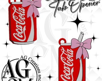 3D Trendy Soda Tab Opener, STL, 3Mf Files, Soda can Opener