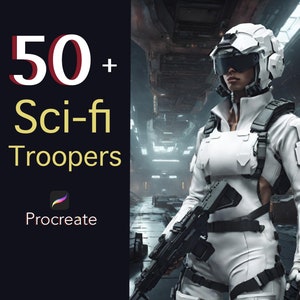 Más de 50 sellos de procreación de soldados de ciencia ficción - Soldados militares - Masculino y femenino