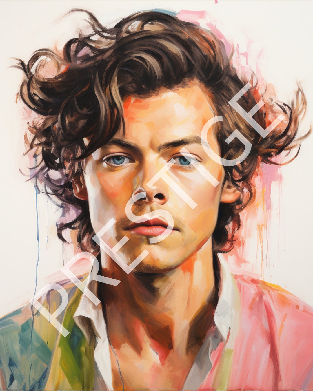 Harry Styles Vibrant Digital Art Etsy