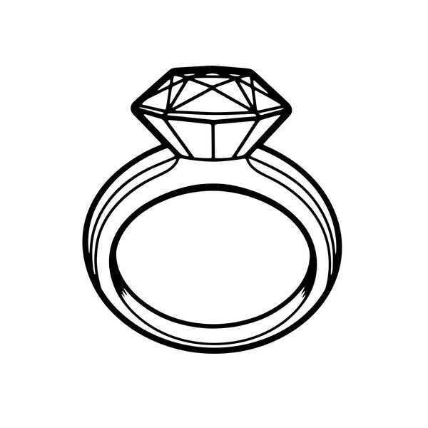 Wedding Rings#1, Wedding Rings SVG, Rings svg, Wedding svg, eps, dxf, png, cut file, Silhouette, Marriage Svg