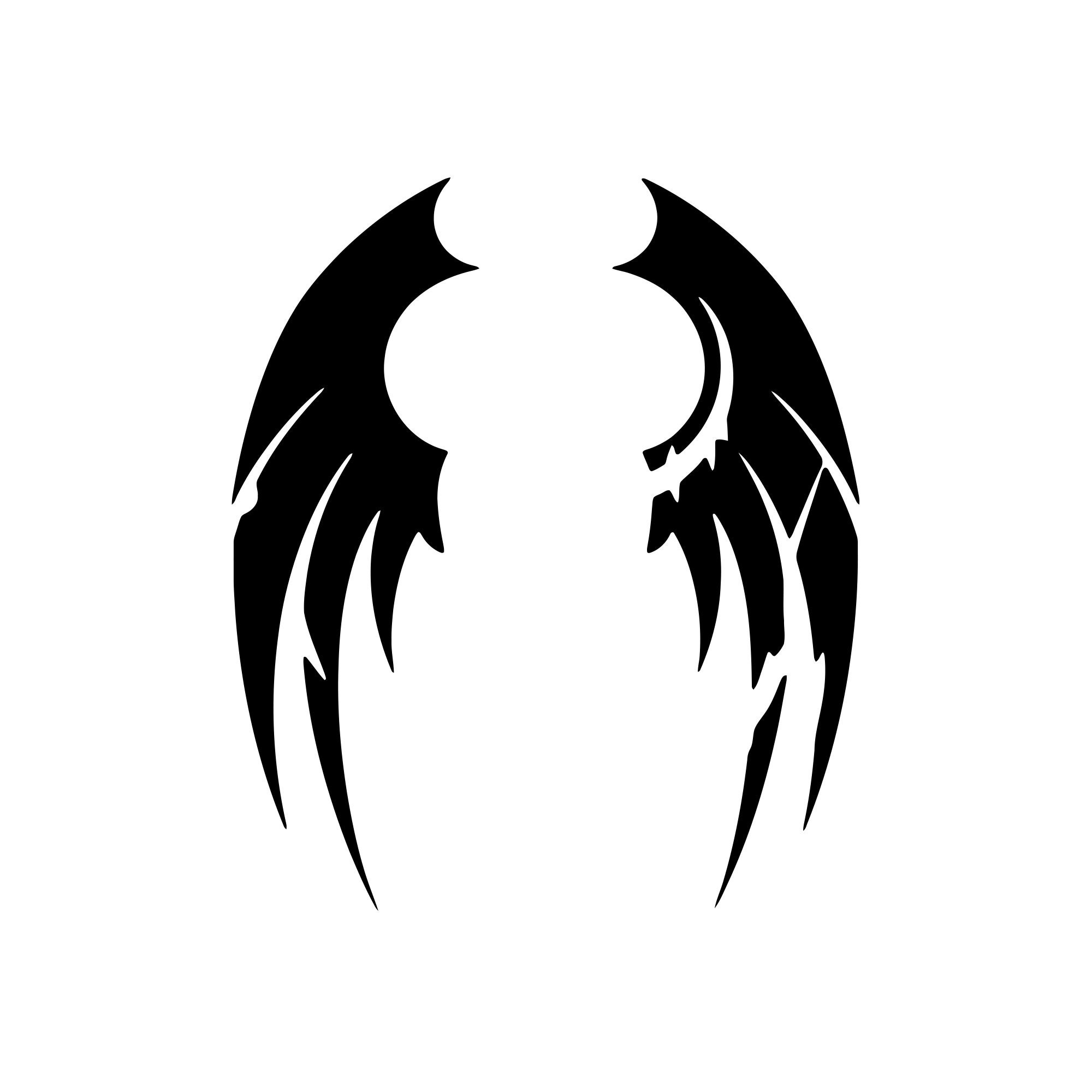 Angel Wings and Halo SVG Clip Art Cut Filesilhouette Dxf Eps Png Jpg