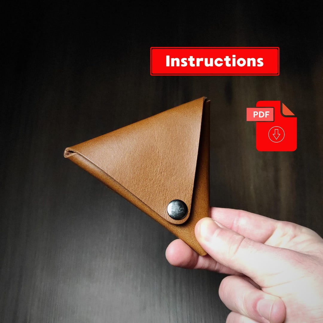 Leather Edc Pattern Coin Purse Wallet A4 US Letter Size 8.5x11" Pdf ...