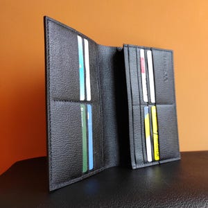 Cartera larga de cuero de primera calidad hecha a mano Cartera de cuero real Regalo para él Aniversario, padrinos de boda, cumpleaños