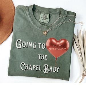 Going to the Chapel Personalized Bridal, Comfort colors, Wedding Day of Bride Outfit,Gift for Newly Engaged, Future Mrs t-shirt,Custom Bride