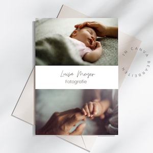 Newborn Photoshoot Flyer Template | Canva Template for Photographers | Design Your Own A6 Flyer | Template for Family Photography and Baby Photos