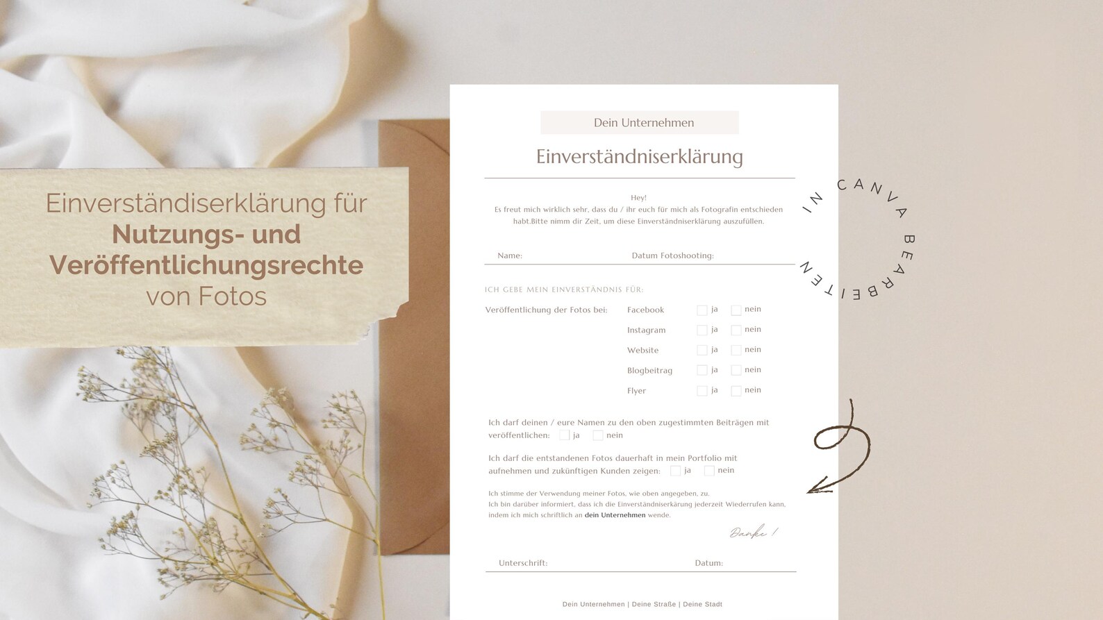 Luxus Einverstaendniserklaerung Fuer Fotos Ebenbild