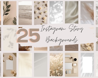 25 Instagram Story Backgrounds | digital download | Instagram Story backgrounds beige | minimal wallpaper beige | instagram template