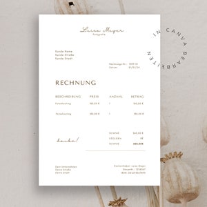 PDF invoice template for small businesses - Sample template for the self-employed & freelancers | Canva template | Create your own invoice