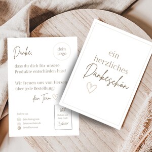 Danke Kartenvorlage Dienstleister | Canva Vorlage | Dankeskarte Vorlage | druckbare Dankeschön Karte | bearbeitpare Danke Karte boho