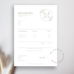 PDF invoice template for small businesses - Sample template for the self-employed & freelancers | Canva template | Create your own invoice