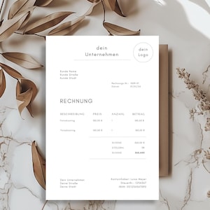 PDF invoice template for small businesses - Sample template for the self-employed & freelancers | Canva template | Create your own invoice