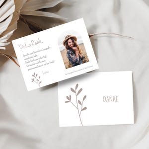 Bedankkaartsjabloon dienstverlener | Canva-sjabloon | Bedankkaartsjabloon | afdrukbare bedankkaart |  Bedankkaart fotograaf boho