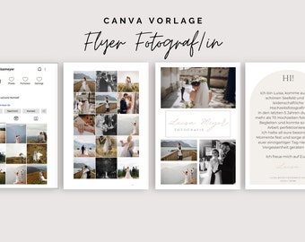 Fotógrafo de plantillas de volante | Plantilla de Canva | Fotógrafo de plantilla de muestra | Plantilla de volante | Lista de precios | Fotógrafo de tarjetas de visita boho | Plantilla de volante
