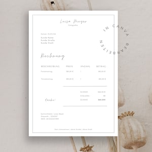 PDF invoice template for small businesses - Sample template for the self-employed & freelancers | Canva template | Create your own invoice
