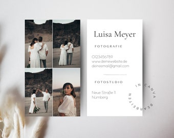 Business card template for photographers | Canva template | Business card template | Boho wedding photographer | Digital download | Canva template