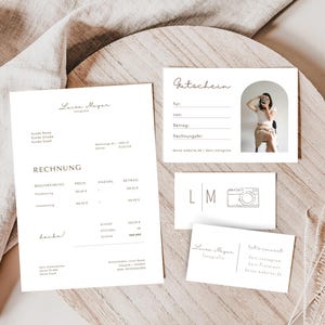 Forfait marketing | Modèle Canva | Modèle de facture | Modèle de carte de visite | Modèle de bon | Chèque cadeau | Pack marketing bohème