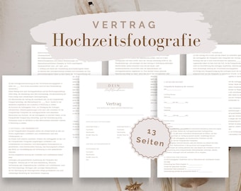 Wedding Photographer Contract | Canva Template | Sample Photographer Contract | Photoshoot Contract | Wedding Reportage | Photography Contract
