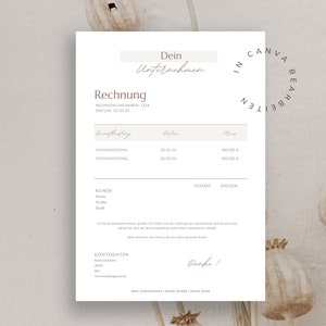 PDF invoice template for small businesses - Sample template for the self-employed & freelancers | Canva template | Create your own invoice