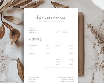 Canva invoice template for small businesses | Sample template for freelancers & self-employed individuals | Edit invoices | Sample invoice