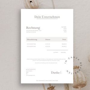PDF invoice template for small businesses - Sample template for the self-employed & freelancers | Canva template | Create your own invoice