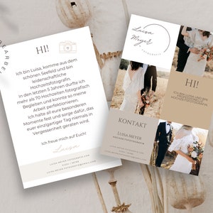 Flyer-sjabloon Boho | Canva-sjabloon | Voorbeeldsjabloon fotograaf | Flyer-sjabloon Din A6 boho-stijl | Visitekaartje fotograaf boho | Voucher sjabloon
