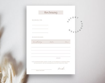 Invoice for handwriting | Digital download | Invoice template for freelancers | Sample invoice | Small business owners