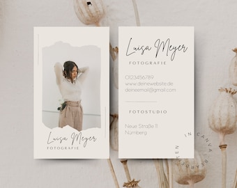 Photographer Business Card Template | Canva Template | Business Card Template | Boho Wedding Photographer | Digital Download | Canva Template