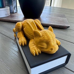 Sleepy Dragon on a Book, booktok, bookish, Fourth Wing, Tairn, Andarna, Fantasy 3D Printed