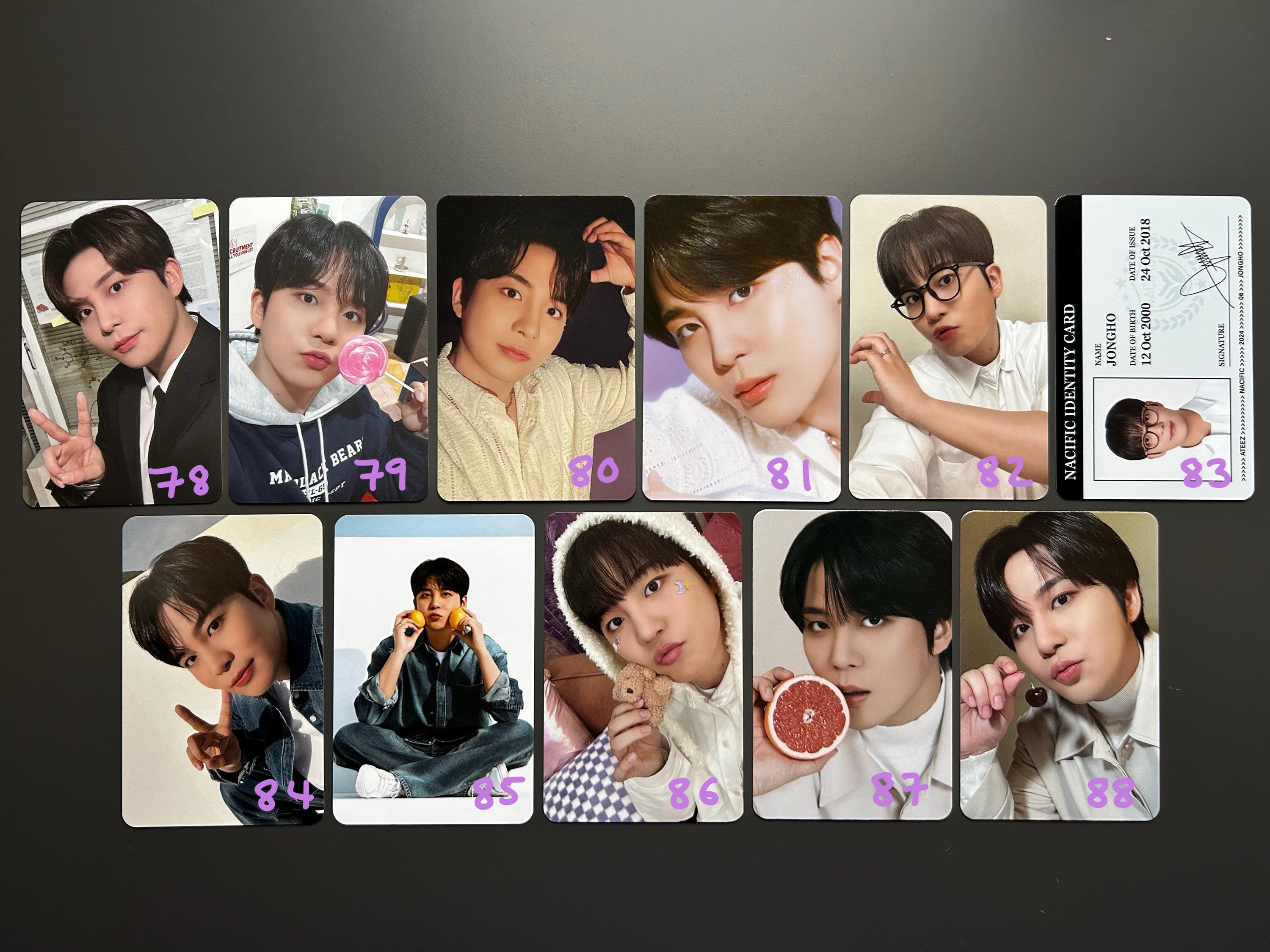 Ateez - Nacific フォトカード (マンネライン) - Etsy 日本