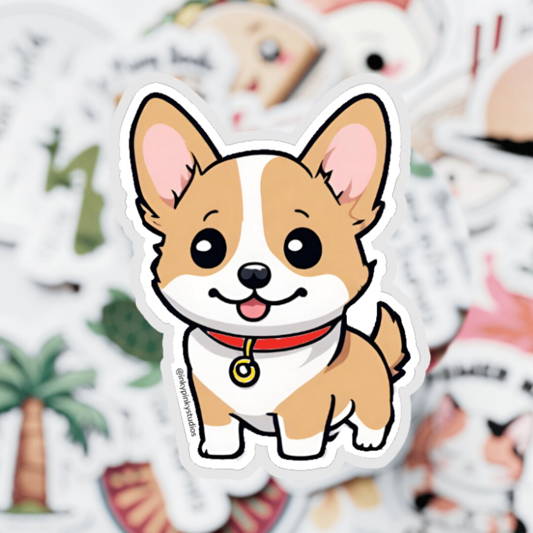 Labratory Corgi Sticker Corgi Sticker. Laminated Vinyl for Water Bottles, Laptops, Phones, Cars ...
