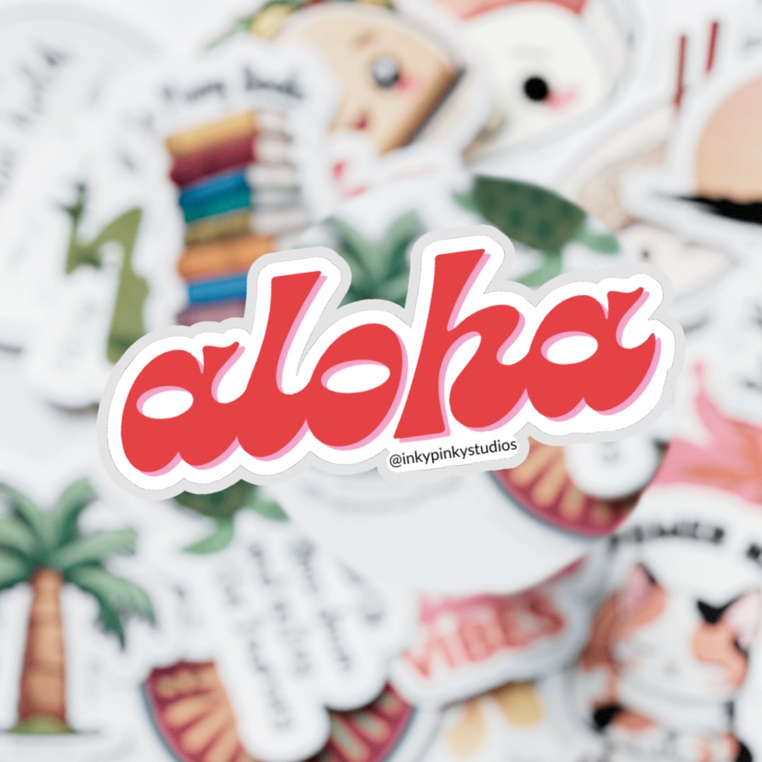 Aloha Sticker. Laminated Vinyl for Water Bottles, Laptops, Phones, Cars ...