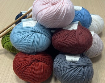 52 Hilo de lana de color, Hilo de alpaca, Hilo de calcetín, Lana de punto, Hilo de fibra natural, Hilo de lana de alpaca, Fibra de alpaca, Drops Alpaca, Hilo de peso deportivo