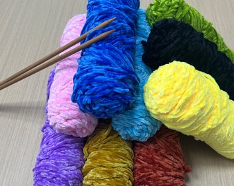 Soft Velvet Yarn 95 gram, Amigurumi Doll Animal Velvet Yarns, Gradient aqus cotton and polyacrylic for crocheting and knitting 42 colors