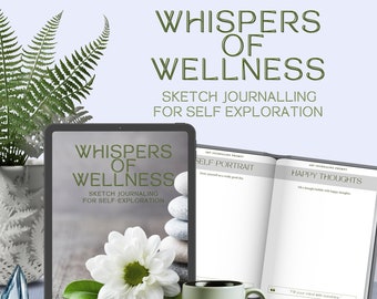Sketch Journal con 50 spunti di disegno e affermazioni positive per la terapia creativa, diario d'arte digitale, diario d'arte guidato, album da disegno artistico