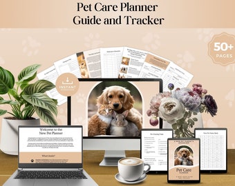 Pet Care Planner with Printable Checklists, Pet Health Record, Pet Sitter Organizer Forms, Feeding & Grooming Trackers, Pet Expense Tracker