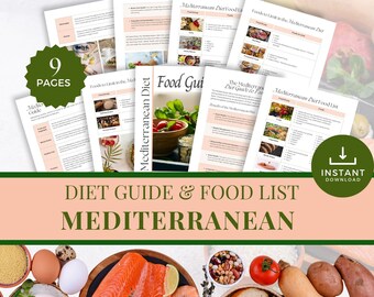 Mediterranean Diet Food Guide Healthy Heart Support, Pre Diabetes Meal Plan, Low Cholesterol Grocery List, Anti Inflammatory Nutrition Guide
