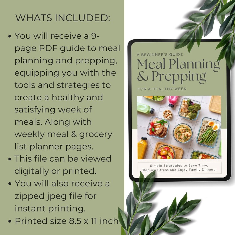 Meal Planning and Prepping Beginners Guide, Weekly Meal Planner ...