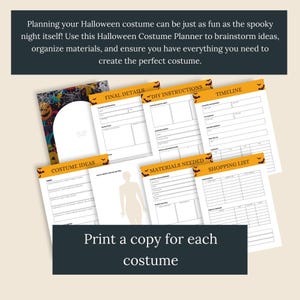 Printable Halloween Costume Planner, Family Costumes Designer, Kids ...