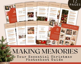 Christmas Family Photoshoot Style Guide eBook, Xmas Picture Tips & Family Poses, Nostalgic Photo Session, Creative Holiday Photography Guide