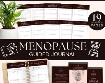 Guided Menopause Journal, Printable Symptom Tracker, Daily Reflections & Self-Care Prompts, Women's Wellness Guide, Mood Log, Perimenopausal