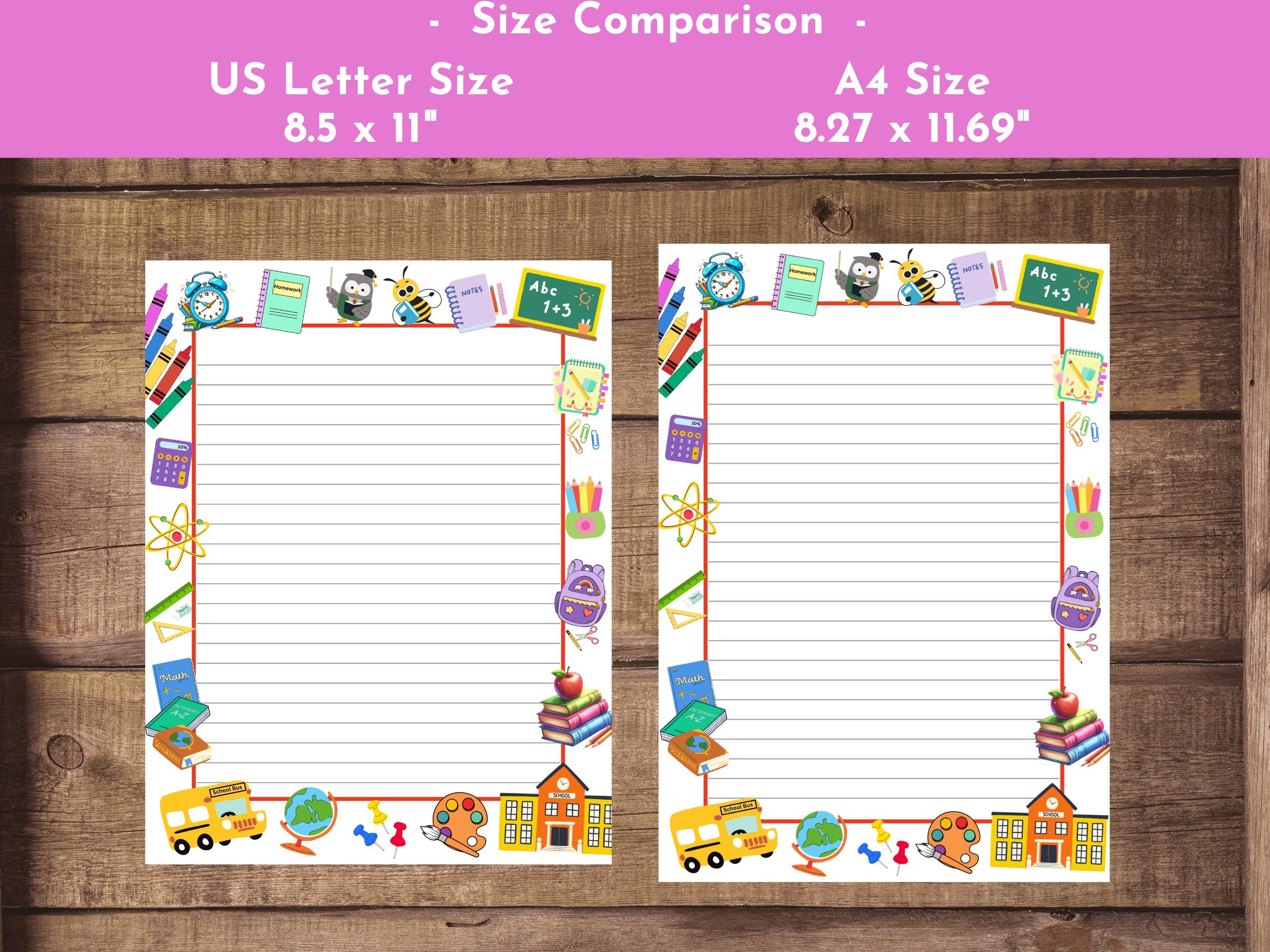Teacher Stationery Set Back to School Student Classroom Theme Printable ...