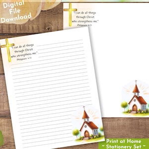 Papelería de Pascua con versículos bíblicos religiosos de la iglesia católica cristiana, papel de escritura imprimible, papel de carta con forma de cruz, tamaño A4, rayado y sin rayar