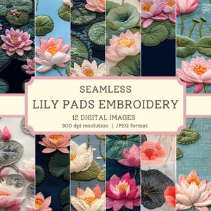 Papel Digital para Bordado com Lírios, Imagens Sem Costura de Alta Qualidade, Desenhos para Scrapbook/Têxteis de Flores para Imprimir, Fundos Digitais de Lírios