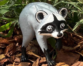 Jimothy the Raccoon Figurine | Hand-Painted 3D Printed | DIY Paintable Option Availble